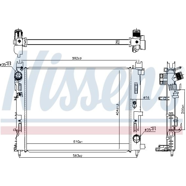 Wasserkühler PKW 606845 Wasserkühler PKW 606845