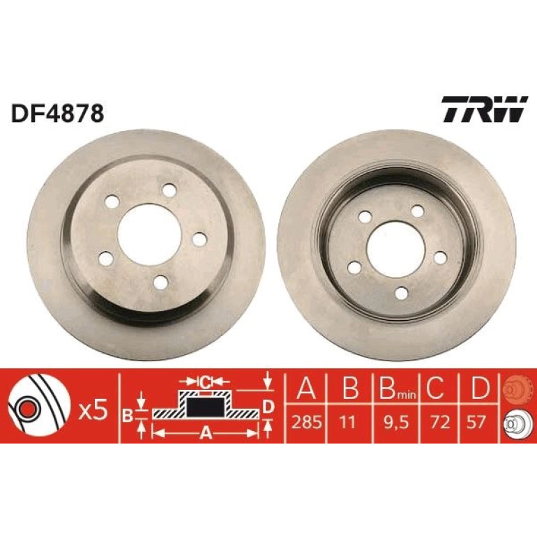 99 482 001 Bremsscheibe HA DF4878