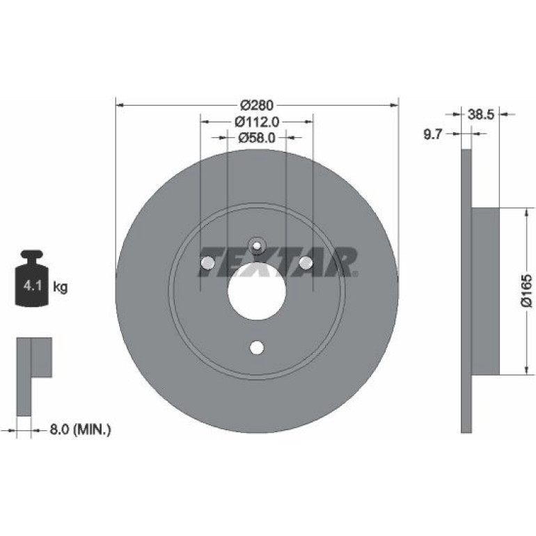 Bremsscheibe Smart P. Fortwo 07 92155503 Bremsscheibe Smart P. Fortwo 07 92155503