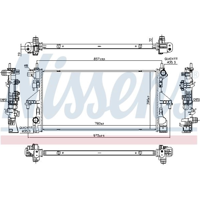 Wasserkühler PKW 606756 Wasserkühler PKW 606756