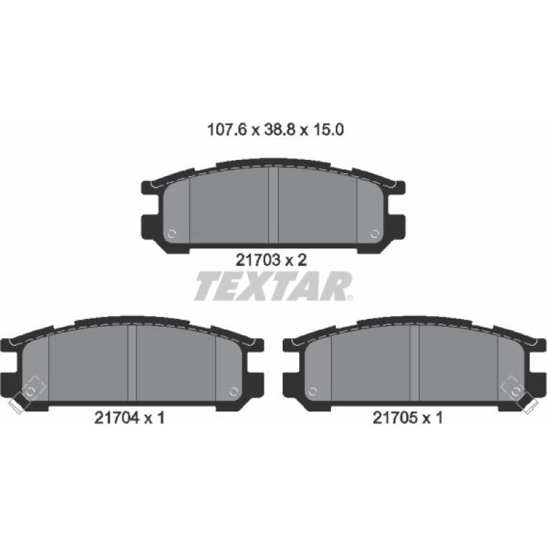 Bremsbelagsatz Subaru T. Impreza 92-00/Legacy 2170301 Bremsbelagsatz Subaru T. Impreza 92-00/Legacy 2170301
