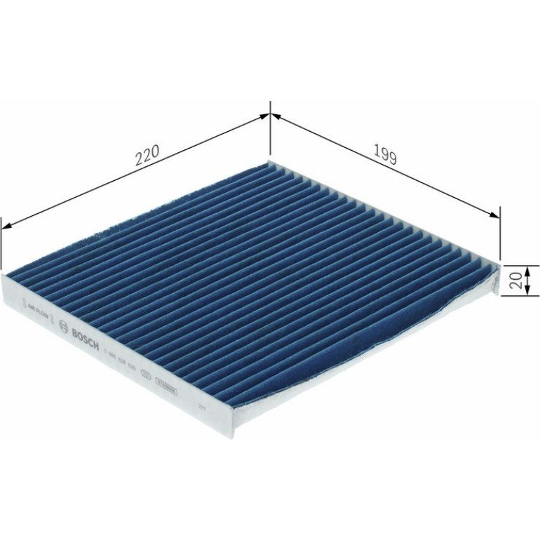 Aktivkohleinnenraumfilter 0 986 628 629 Aktivkohleinnenraumfilter 0 986 628 629