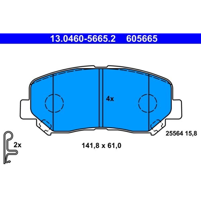 Bremsbelagsatz, Scheibenbremse 13.0460-5665.2 Bremsbelagsatz, Scheibenbremse 13.0460-5665.2