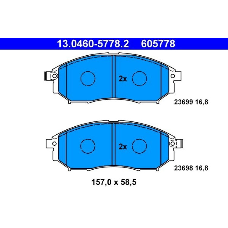 Bremsbelagsatz Nissan P. Murano/Navara/Pathfinder 05 13.0460-5778.2 Bremsbelagsatz Nissan P. Murano/Navara/Pathfinder 05 13.0460-5778.2