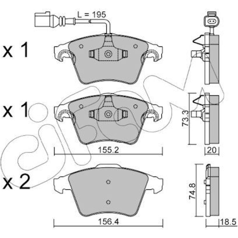 Bremsklötze VA 822-552-0