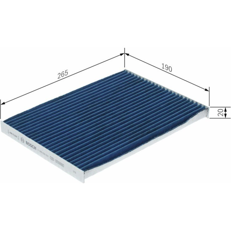 Aktivkohleinnenraumfilter 0 986 628 624 Aktivkohleinnenraumfilter 0 986 628 624