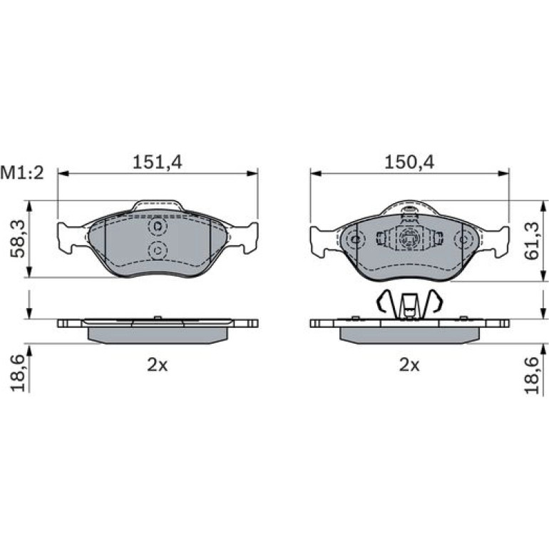 Bosch Bremsbelag 0 986 424 034 Bosch Bremsbelag 0 986 424 034