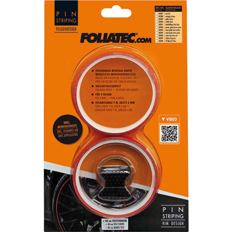 Foliatec PIN Striping FelgenDesign, rot 34387