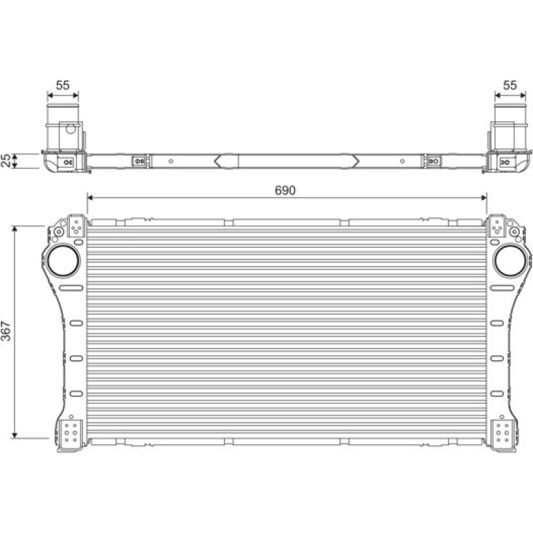 VALEO Druckluftkühler 818364 VALEO Druckluftkühler 818364