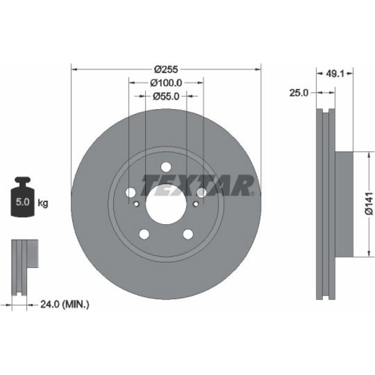 Bremsscheibe Toyota P. Carina E/Celica 92077400 Bremsscheibe Toyota P. Carina E/Celica 92077400