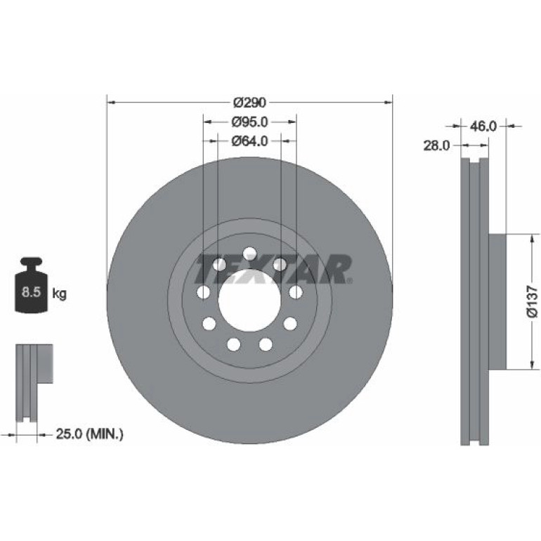 Bremsscheibe Iveco P. 06-/11 92155700 Bremsscheibe Iveco P. 06-/11 92155700