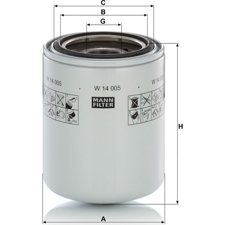 Mann & Hummel INDUSTRIEFILTER W 14 005