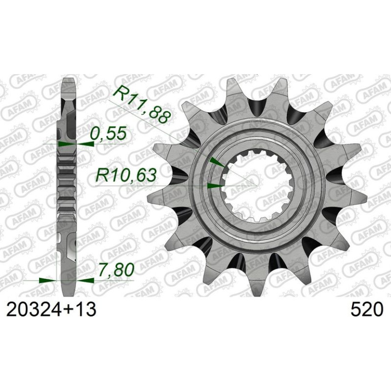AFAM Ritzel 13 Zähne 20324-13 AFAM Ritzel 13 Zähne 20324-13
