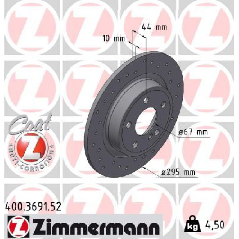 ZIMMERMANN Bremsscheibe 400.3691.52 ZIMMERMANN Bremsscheibe 400.3691.52