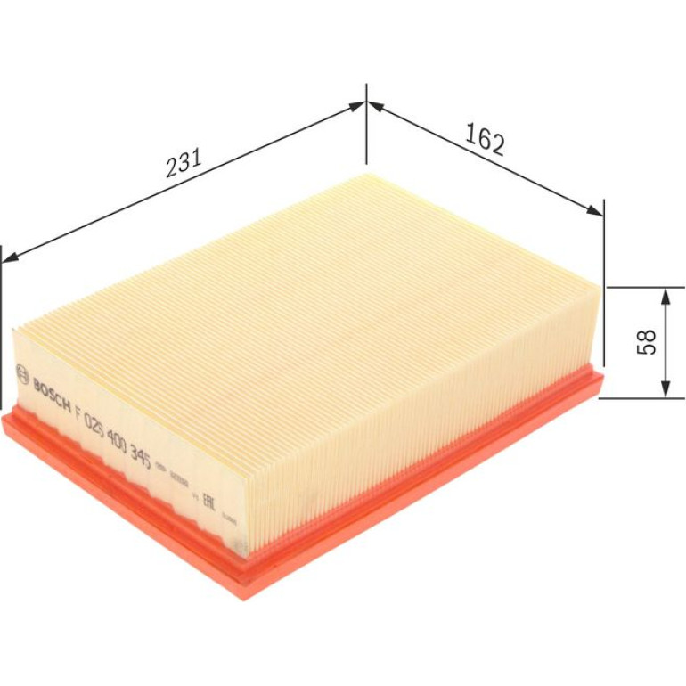 Luftfilter F 026 400 345 Luftfilter F 026 400 345