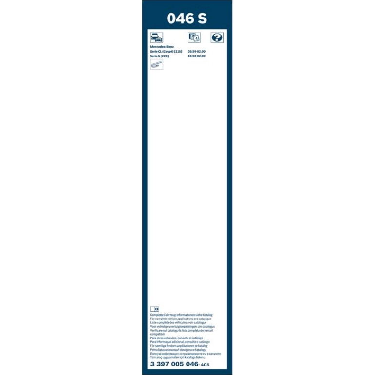 Bosch Wischerblatt 046S 3397005046 Bosch Wischerblatt 046S 3397005046