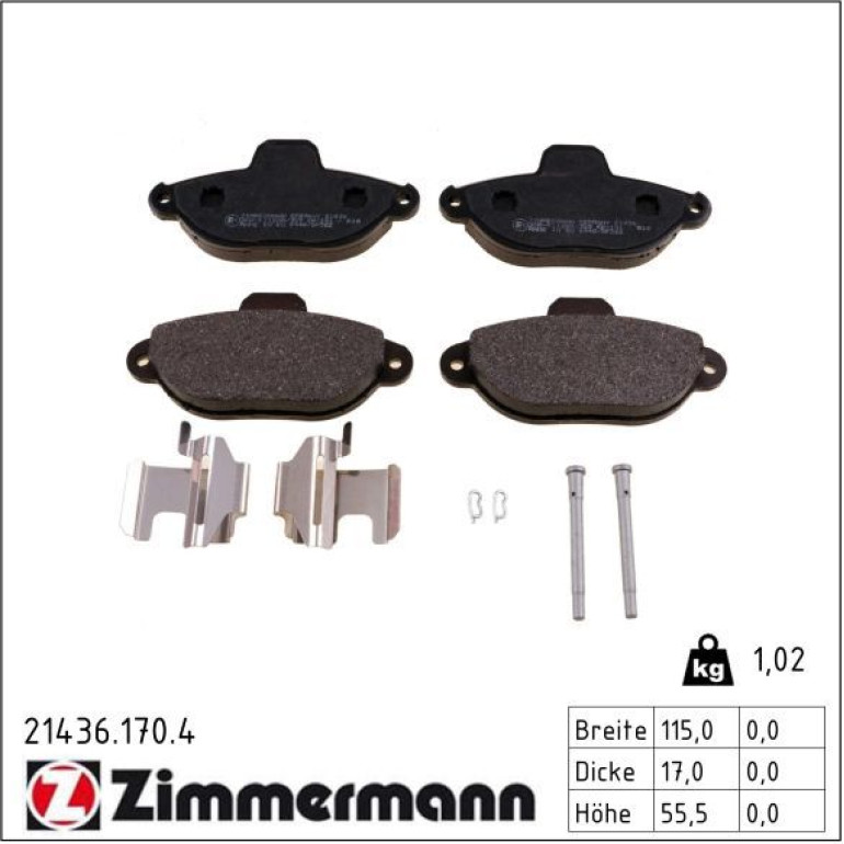 ZIMMERMANN Bremsbeläge 21436.170.4 ZIMMERMANN Bremsbeläge 21436.170.4