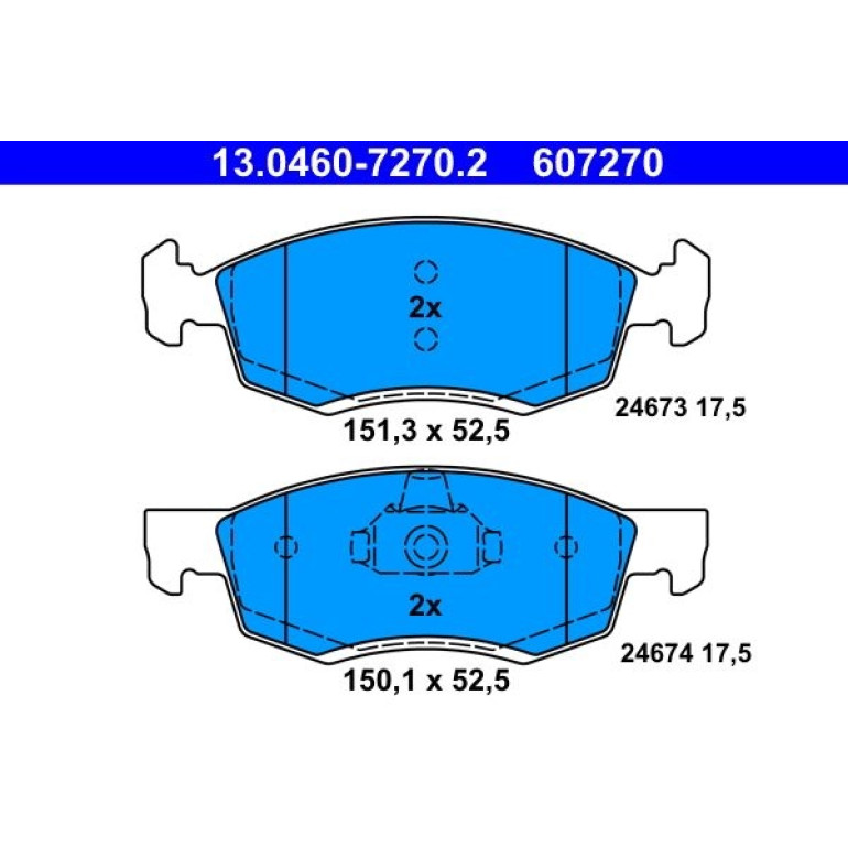 Bremsbelagsatz Dacia P. Logan 1.4-1.6 07 13.0460-7270.2 Bremsbelagsatz Dacia P. Logan 1.4-1.6 07 13.0460-7270.2
