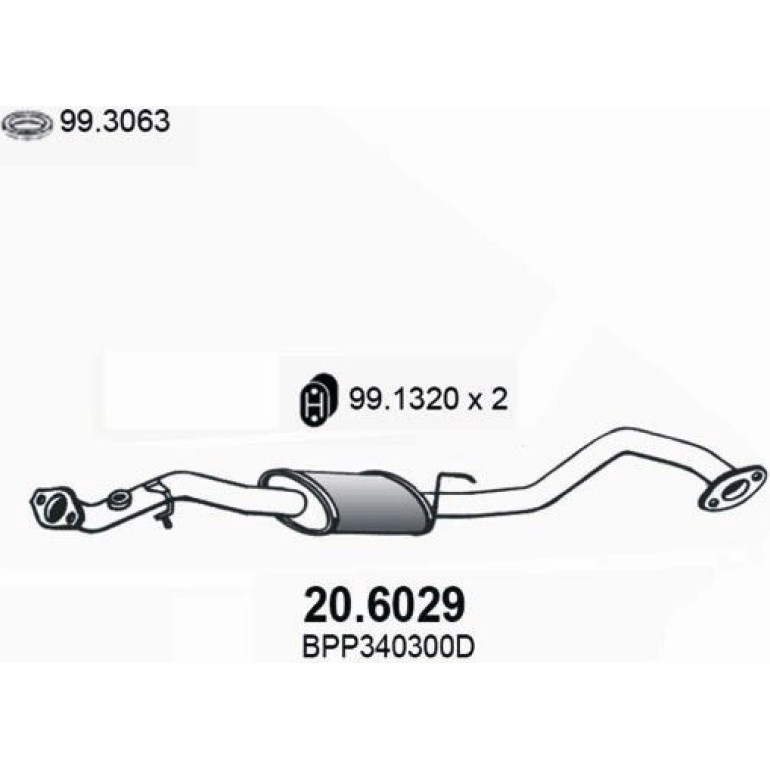 Mittelschalldämpfer 20.6029