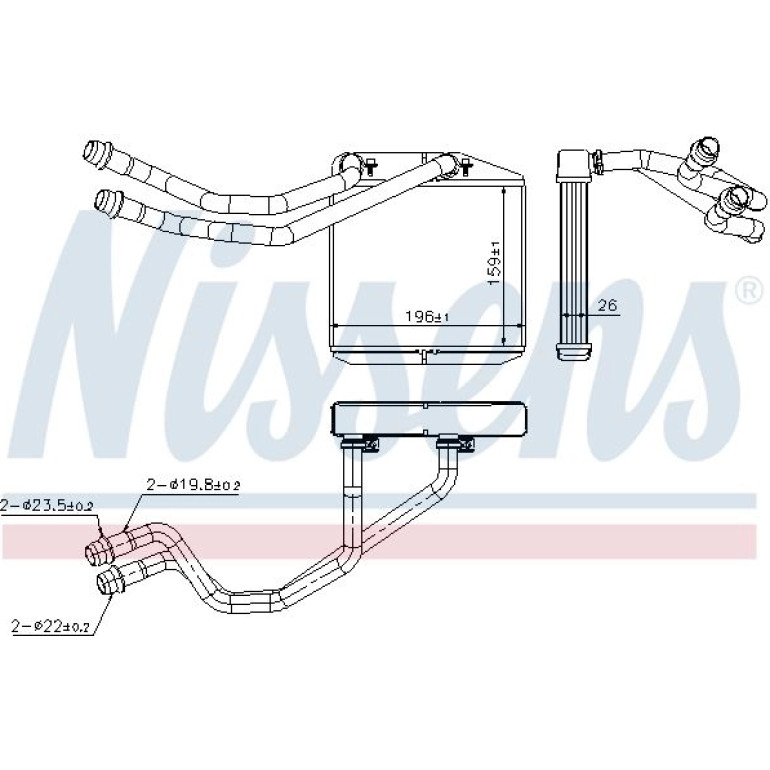 Heizkühler PKW 71163 Heizkühler PKW 71163