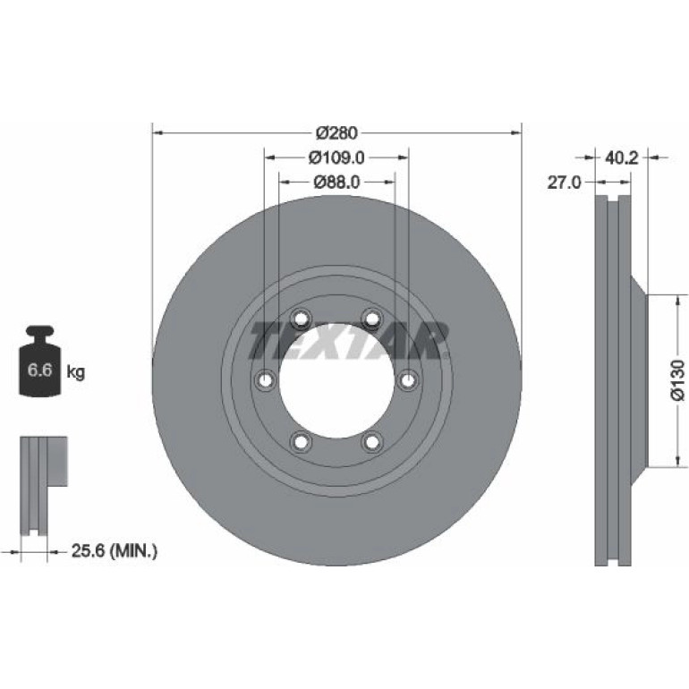 Bremsscheibe Isuzu P. D-Max, Rodeo 2.4-3.0 05/02 92174803 Bremsscheibe Isuzu P. D-Max, Rodeo 2.4-3.0 05/02 92174803