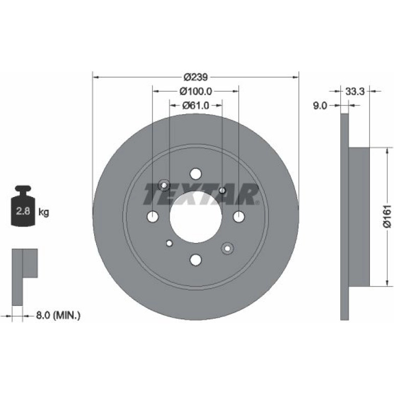 Bremsscheibe Honda T. City 08-/Jazz 02-/08- 239Mm Höhe 47,6 92204000 Bremsscheibe Honda T. City 08-/Jazz 02-/08- 239Mm Höhe 47,6 92204000