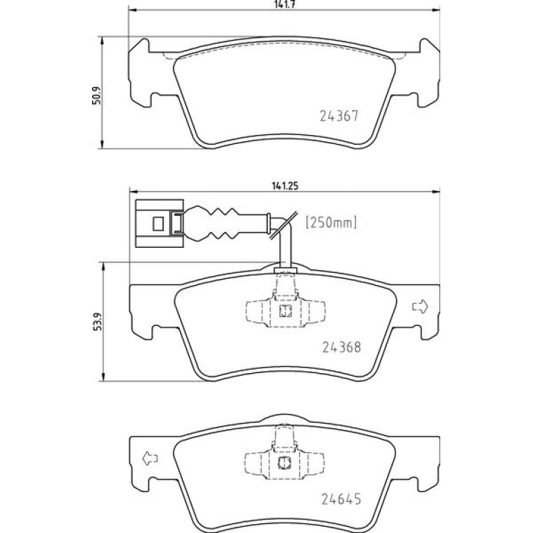 BREMBO Bremsklötze HA P 85 163 BREMBO Bremsklötze HA P 85 163