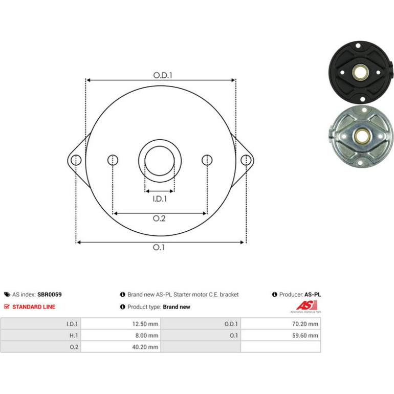 Antriebslager, Anlasser SBR0059 Antriebslager, Anlasser SBR0059