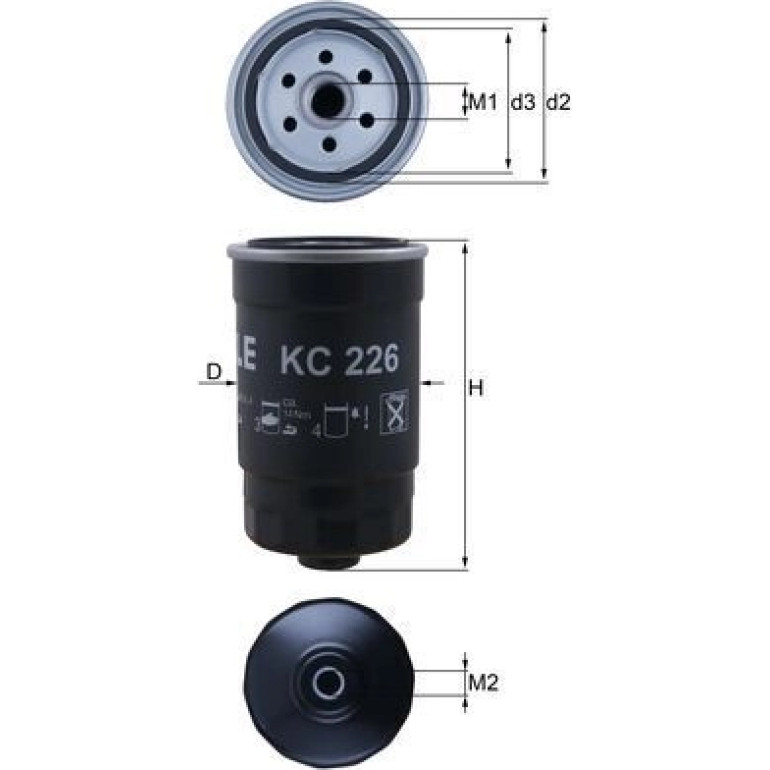 MAHLE Kraftstofffilter KC 226 MAHLE Kraftstofffilter KC 226