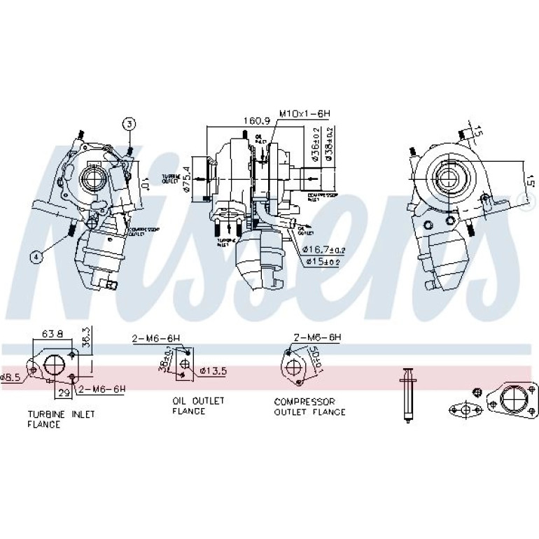 NISSENS Turbolader 93350 NISSENS Turbolader 93350