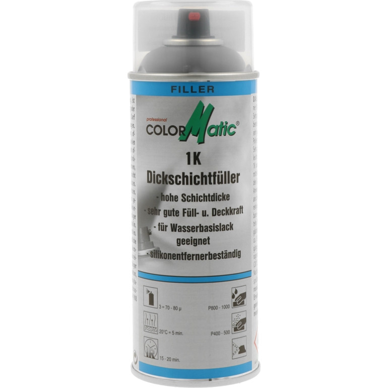 ColorMatic 339448 1K DICKSCHICHTFÜLLER mittelgrau 400 ml, grau ColorMatic 339448 1K DICKSCHICHTFÜLLER mittelgrau 400 ml, grau