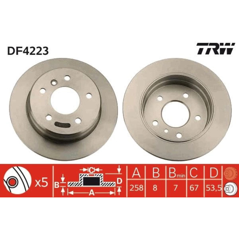 Bremsscheibe Db T. W168 A-Klasse DF4223 Bremsscheibe Db T. W168 A-Klasse DF4223