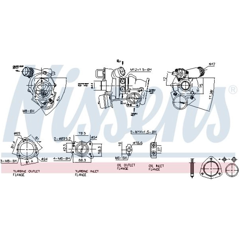 NISSENS Turbolader 93282 NISSENS Turbolader 93282