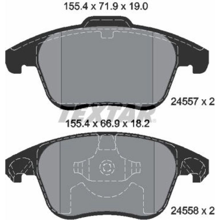 Bremsbelagsatz Citroen P. C4 Picasso 07-09 2455701 Bremsbelagsatz Citroen P. C4 Picasso 07-09 2455701