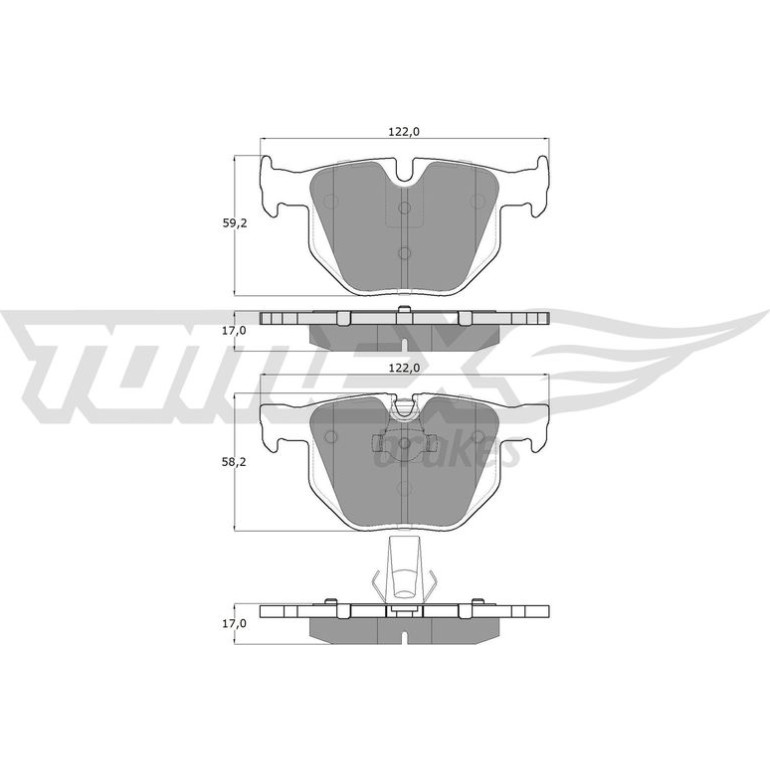TOMEX brakes Bremsbelagsatz, Scheibenbremse TX 14-81 TOMEX brakes Bremsbelagsatz, Scheibenbremse TX 14-81