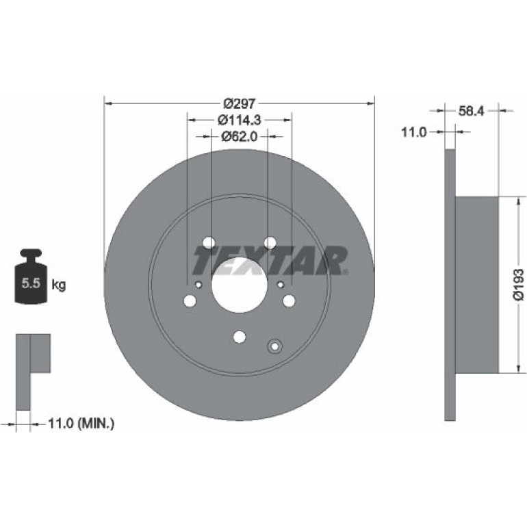 Bremsscheibe Toyota T. Avensis 92222500 Bremsscheibe Toyota T. Avensis 92222500