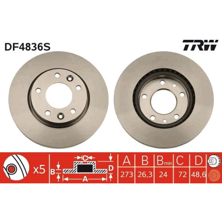 BREMSSCHEIBE KIA P. CARNIVAL DF4836S BREMSSCHEIBE KIA P. CARNIVAL DF4836S