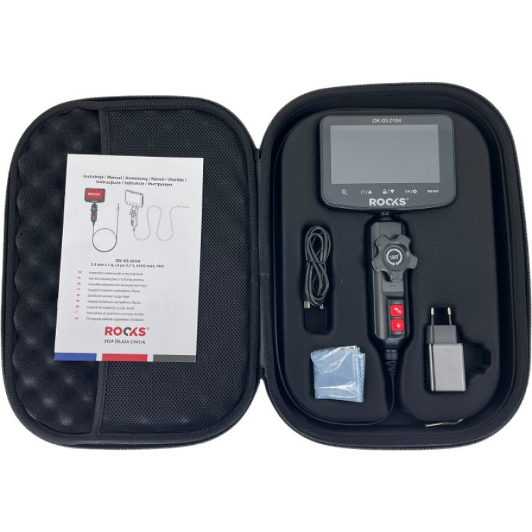 ROOKS Inspektionskamera 3,9 mm x 1 m, 5000 mAh Akku ROOKS Inspektionskamera 3,9 mm x 1 m, 5000 mAh Akku