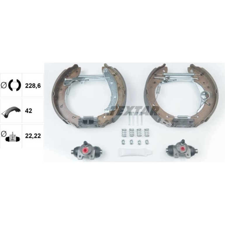 Satz Bremsbacken Citroen Berlingo/Xsara 96- Kpl. Mit Zylinder 84052900