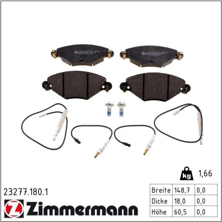 ZIMMERMANN Bremsbeläge 23277.180.1 ZIMMERMANN Bremsbeläge 23277.180.1