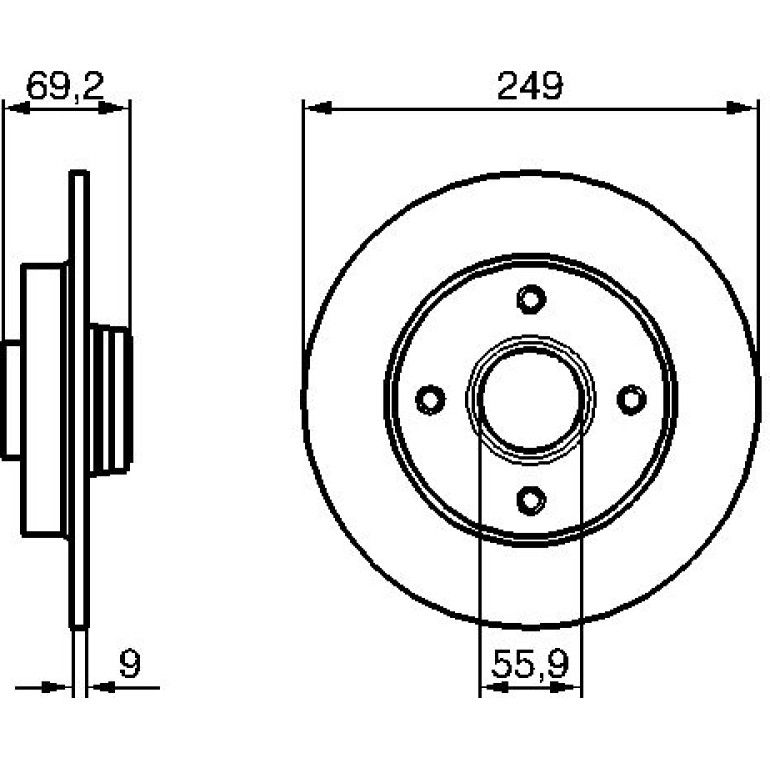 Bremsscheibe HA 0 986 479 255 Bremsscheibe HA 0 986 479 255