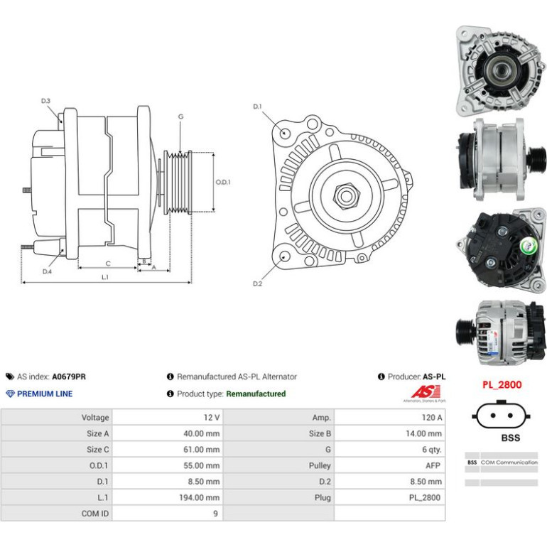 Generator A0679PR Generator A0679PR