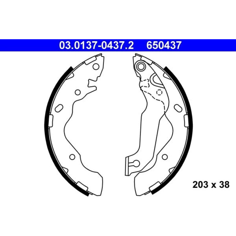 ATE Bremsbacken 03.0137-0437.2 ATE Bremsbacken 03.0137-0437.2