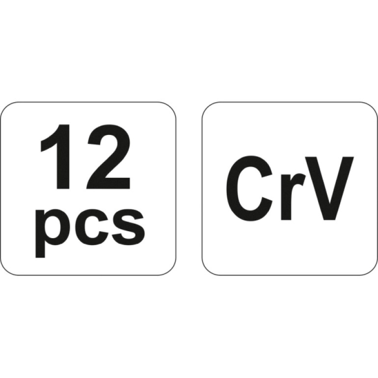 Meiselsatz Crv 12-Tlg YT-4714 Meiselsatz Crv 12-Tlg YT-4714