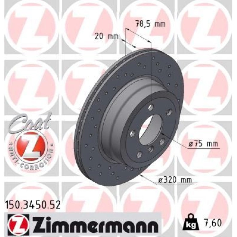 11 482 048 Sport Bremsscheibe HA Sport 150.3450.52 11 482 048 Sport Bremsscheibe HA Sport 150.3450.52