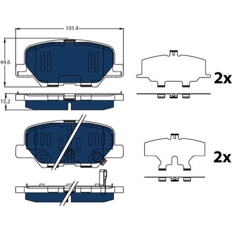 Bremslkötze Electric Blue GDB3583BTE