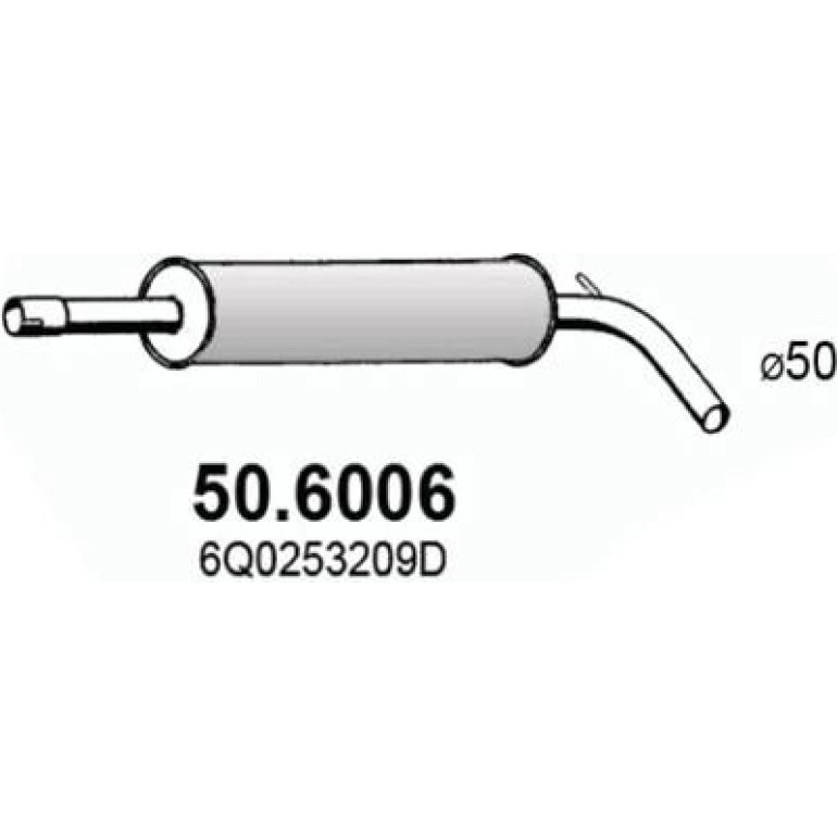 Mittelschalldämpfer 50.6006