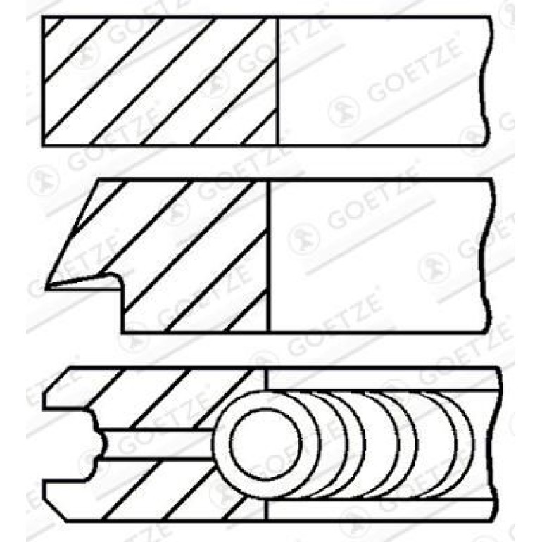 GOETZE ENGINE Kolbenring 08-112400-00 GOETZE ENGINE Kolbenring 08-112400-00