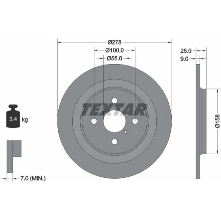 Bremsscheibe Toyota T. Yaris 1.0-1.5 05 92161903 Bremsscheibe Toyota T. Yaris 1.0-1.5 05 92161903