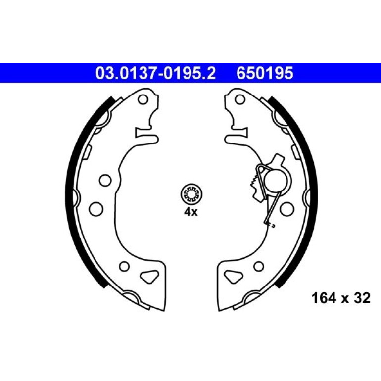 Bremsbackensatz 03.0137-0195.2